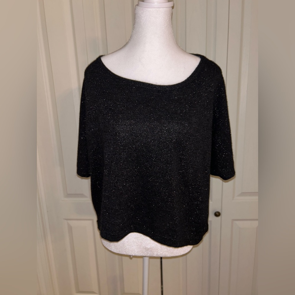 Black shimmer blouse